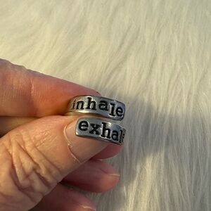 Inhale Exhale Men Ring Size 8.   Tote P4